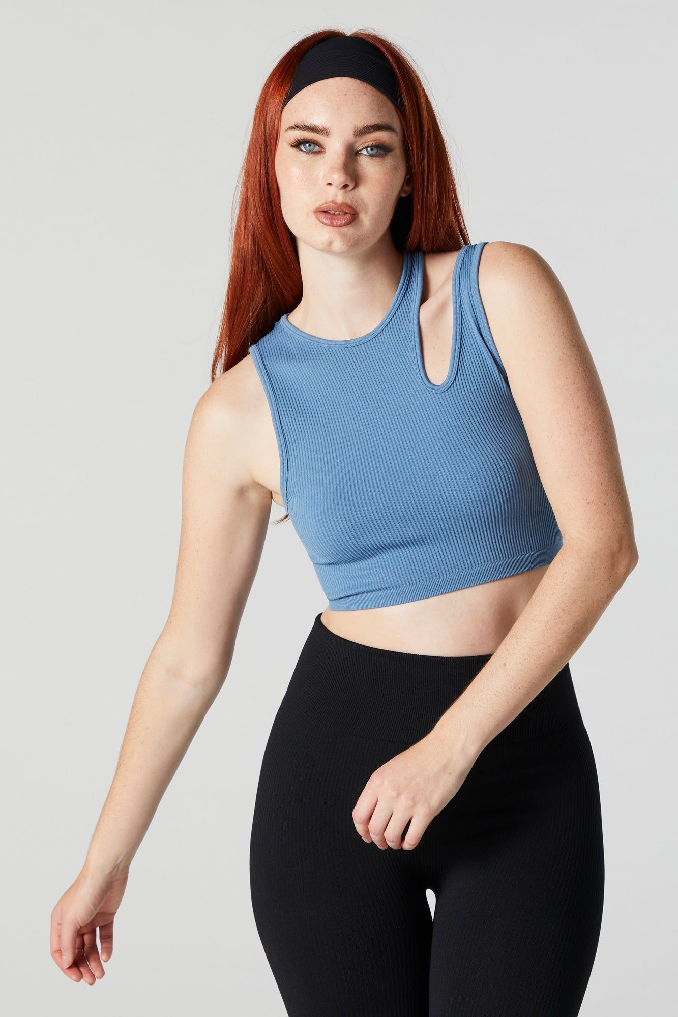 Ribbed Cut-Out Crop Top sold by Urban Planet