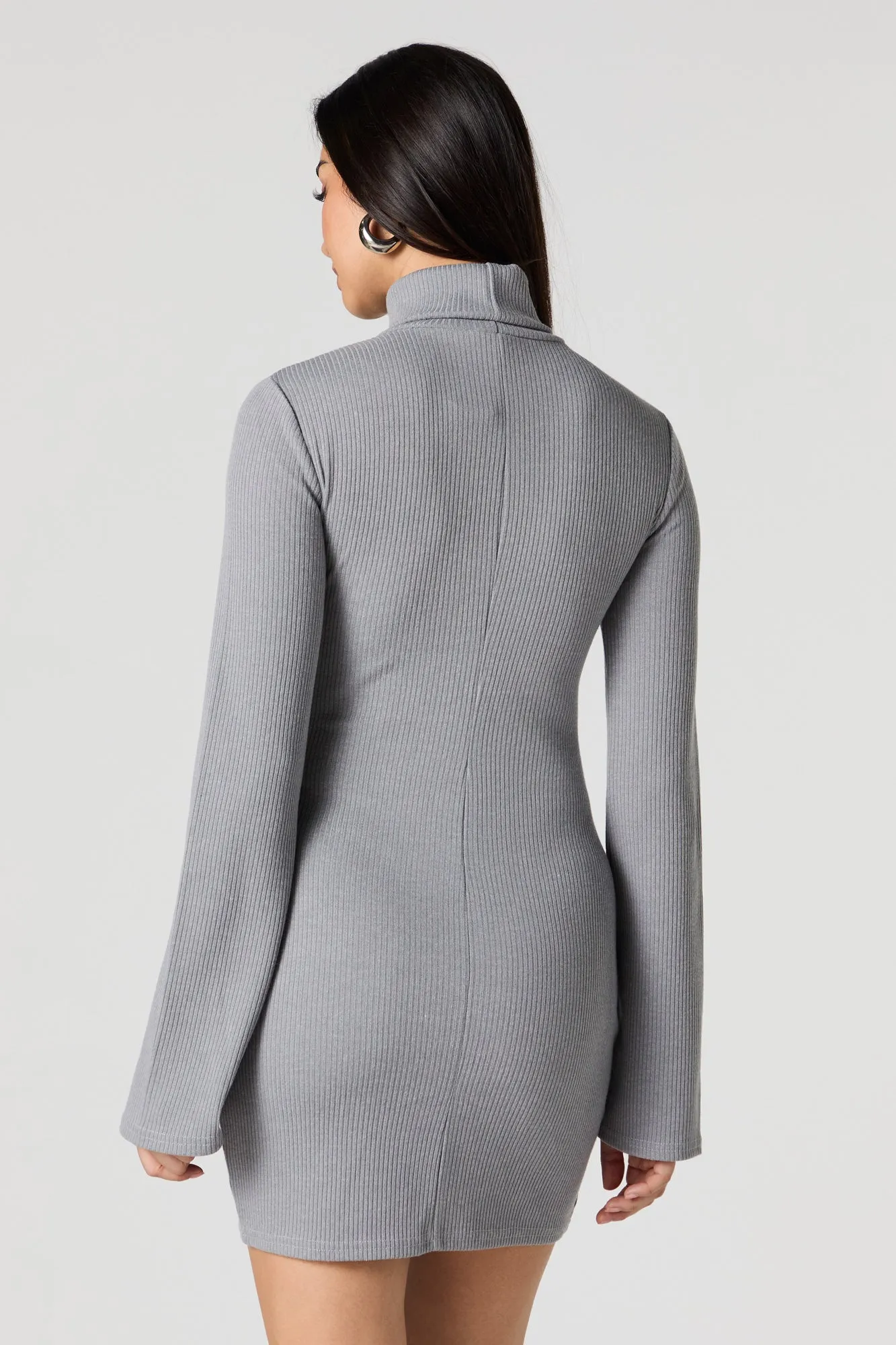 Robe-chandail à col roulé en tricot côtelé sold by Urban Planet product image thumbnail 2