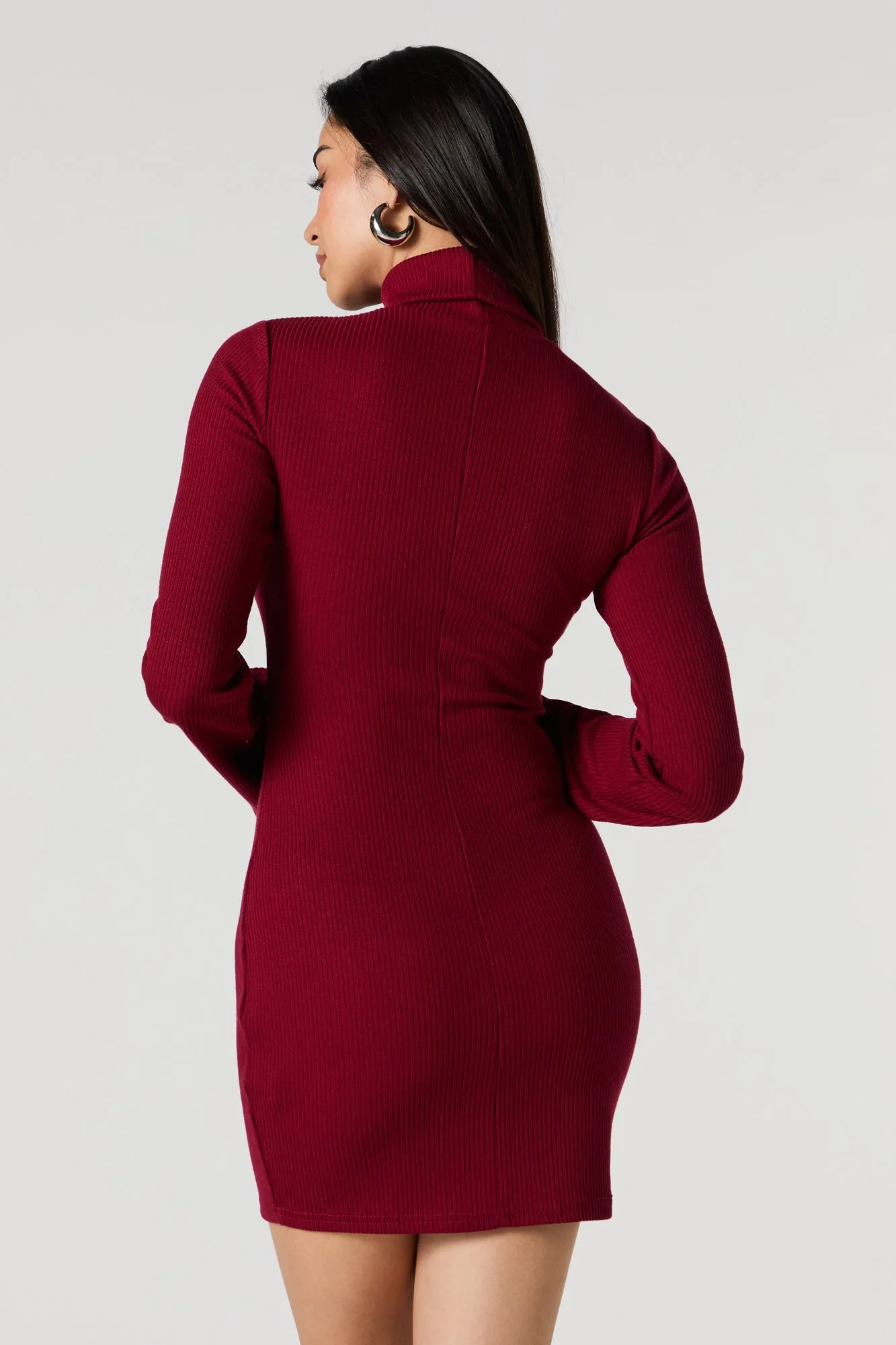 Robe-chandail à col roulé en tricot côtelé sold by Urban Planet product image thumbnail 5