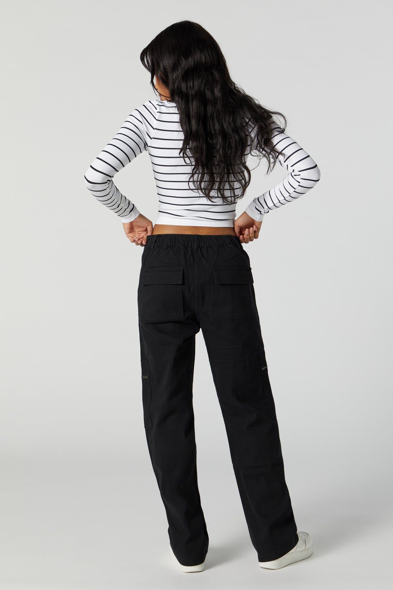 Pantalon à jambe droite avec poches à fermeture à glissière sold by Urban Planet product image thumbnail 3