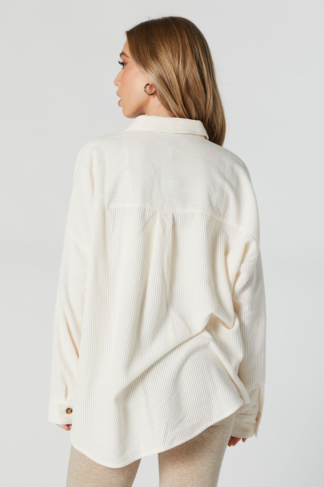 Corduroy Button-Up Oversized Top sold by Urban Planet product image thumbnail 2