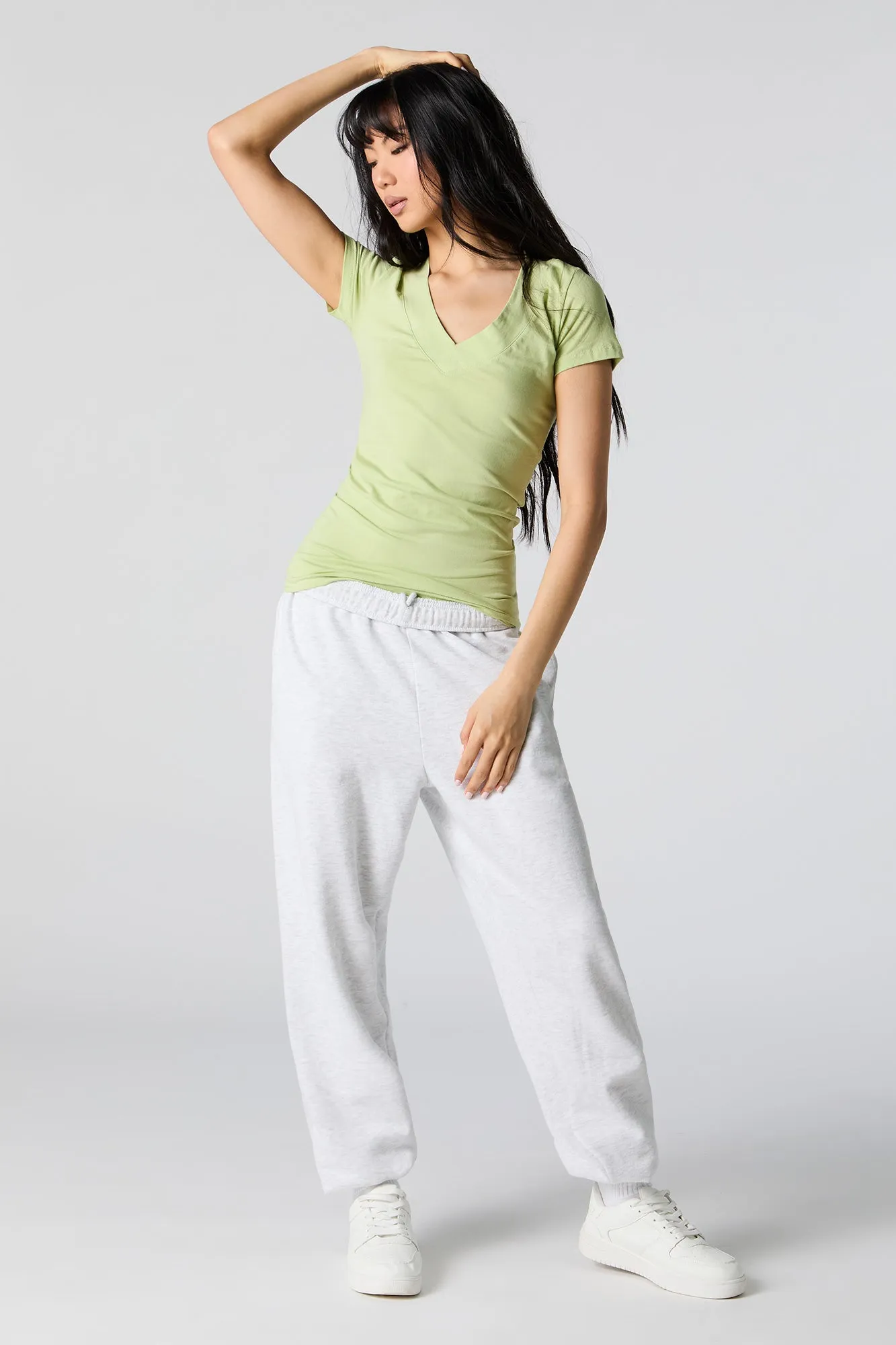 T-shirt avec bande large et encolure en V sold by Urban Planet product image thumbnail 3