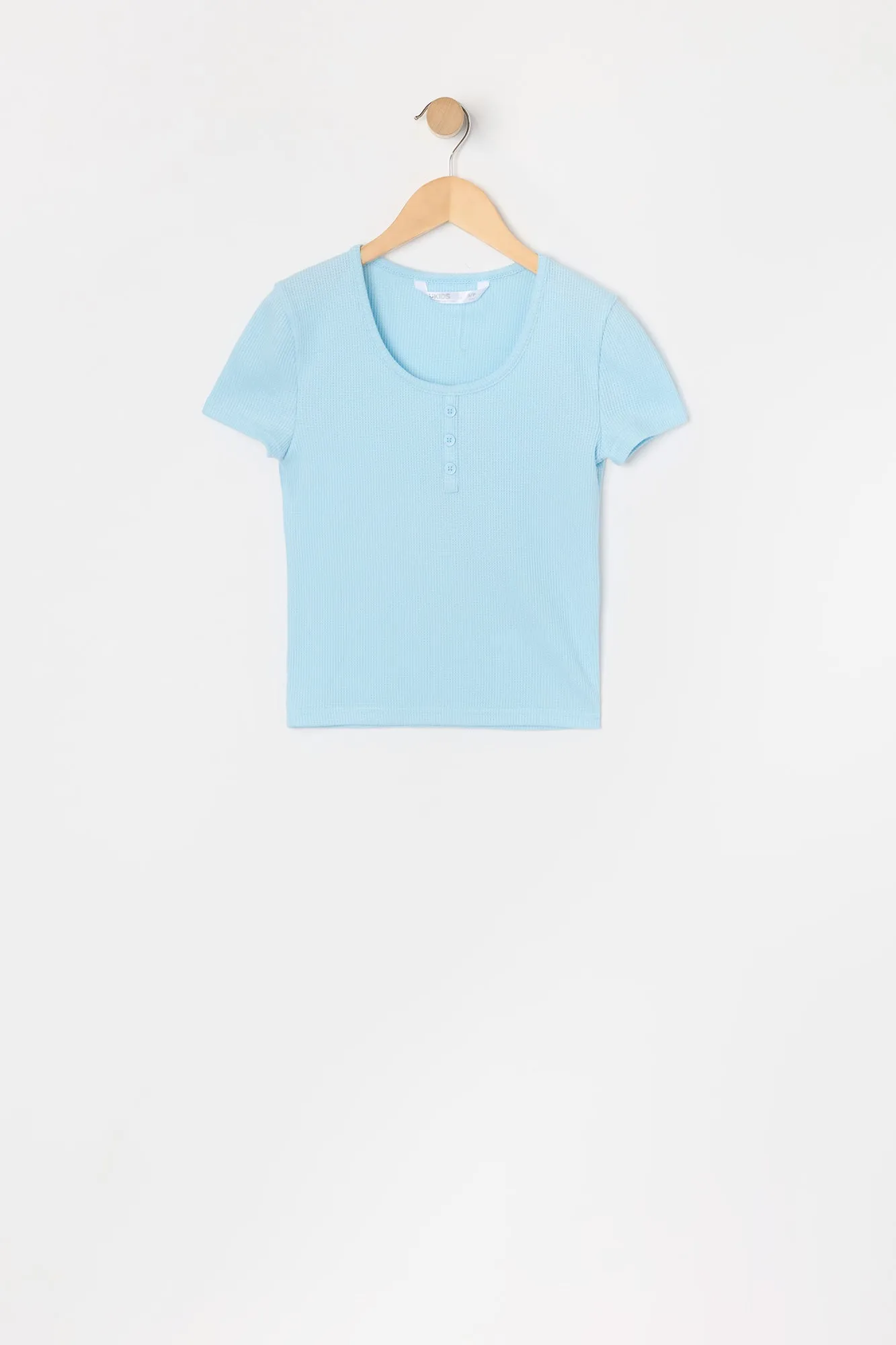 Girls Ribbed Henley T-Shirt sold by Urban Planet product image thumbnail 5