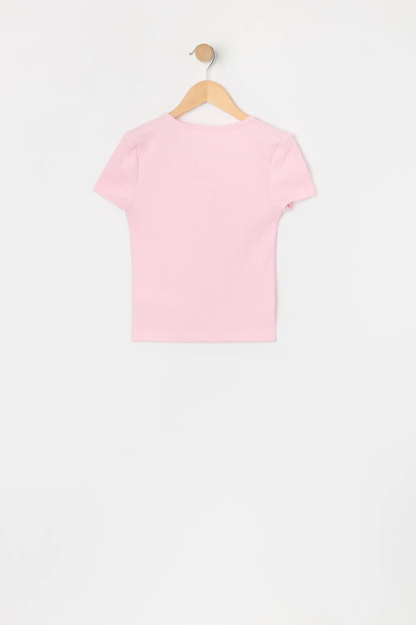 Girls Ribbed Henley T-Shirt sold by Urban Planet product image thumbnail 2