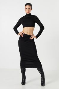 Jupe midi ruchée sold by Urban Planet