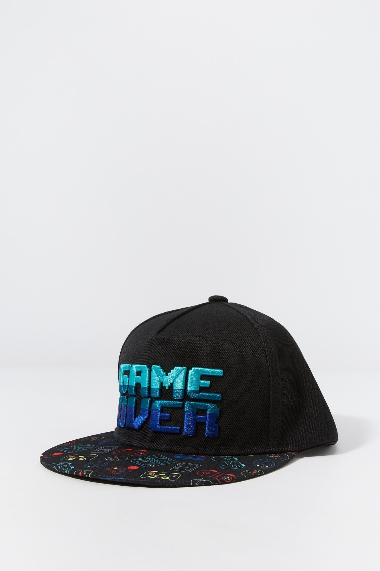 Boys Game Over Embroidered Snapback Hat sold by Urban Planet