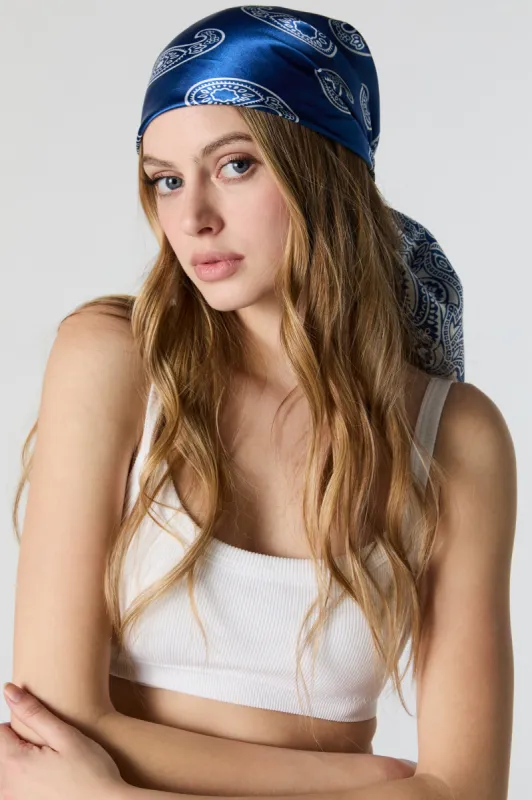 Paisley Print Satin Multiway Scarf sold by Urban Planet