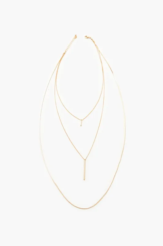 Layered Matchstick Charm Necklace sold by Urban Planet