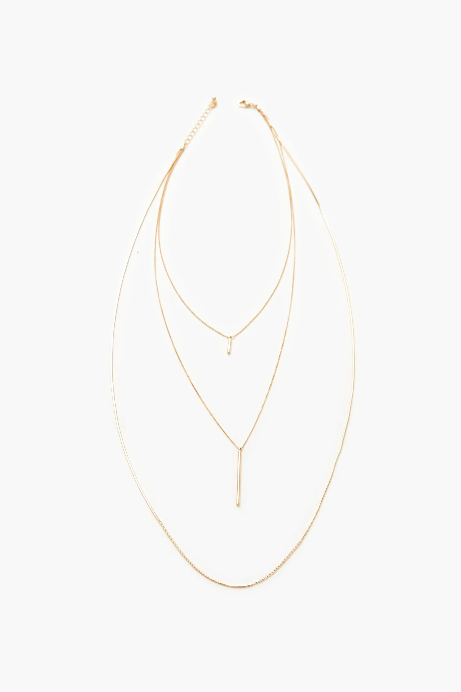 Layered Matchstick Charm Necklace sold by Urban Planet