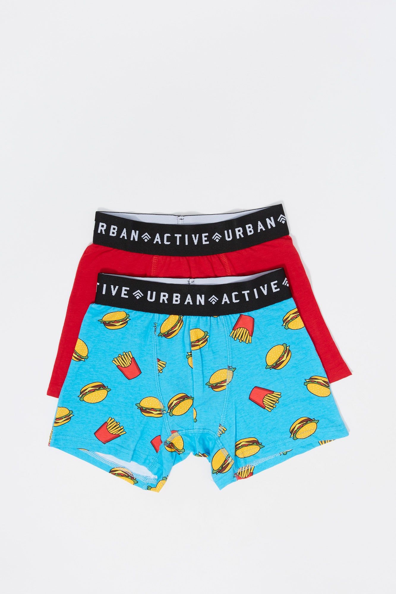 Boys Warped Burger And Fries Print Boxer Set (2 Pack) sold by Urban Planet