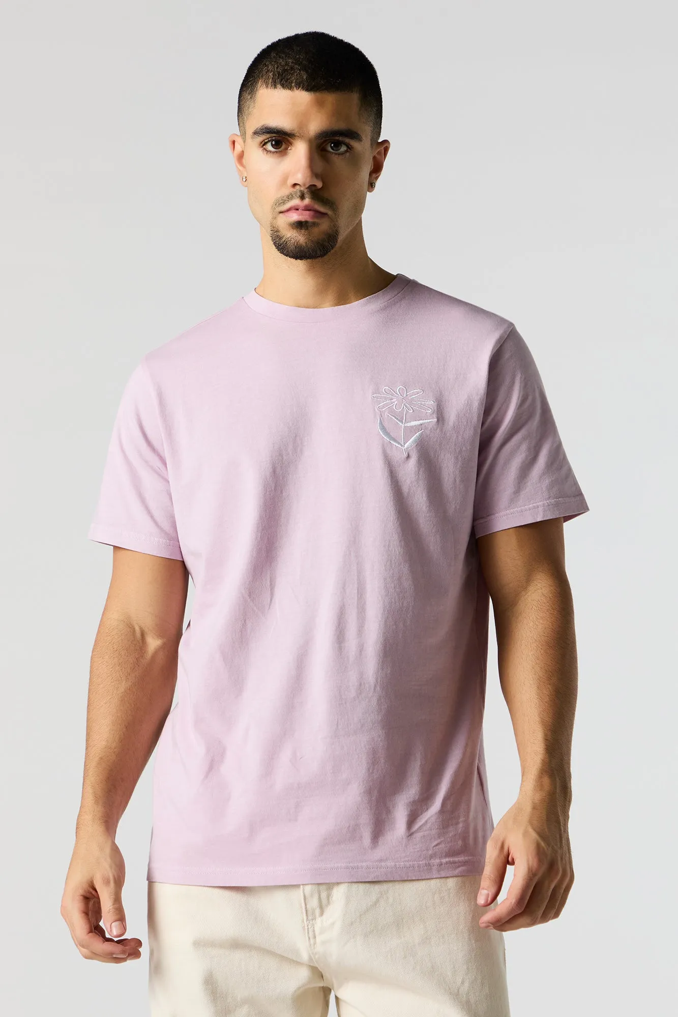 Daisy Embroidered T-Shirt sold by Urban Planet