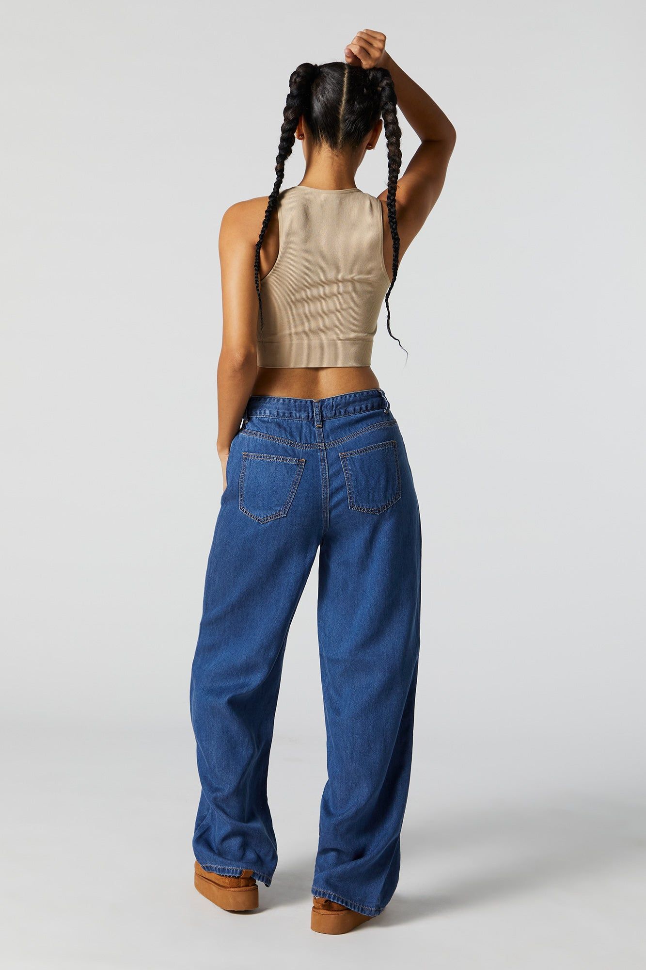 Light Wash Drawstring Jean sold by Urban Planet product image thumbnail 3