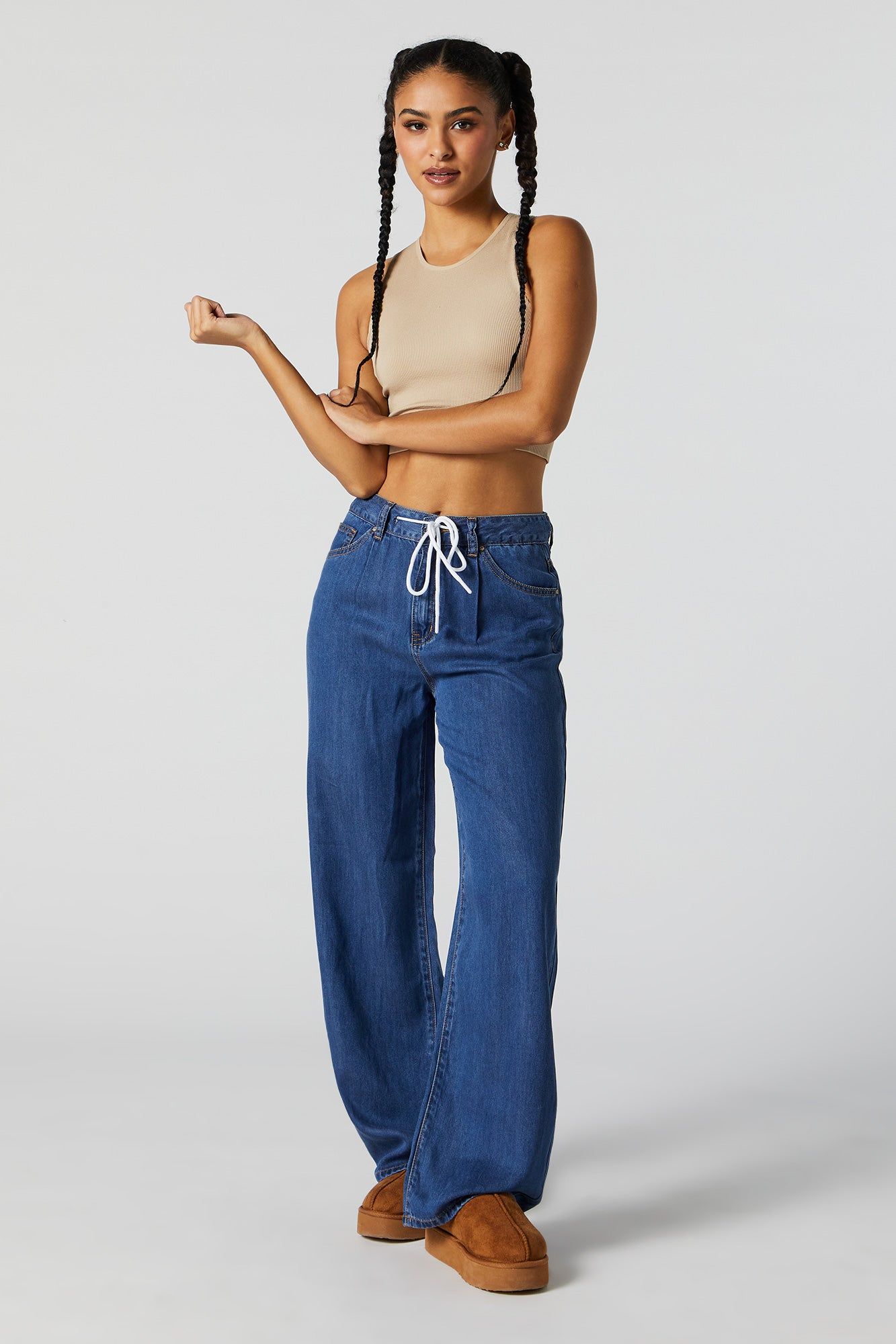 Light Wash Drawstring Jean sold by Urban Planet