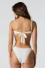 Ribbed One Shoulder Cut Out One Piece Swimsuit sold by Urban Planet
