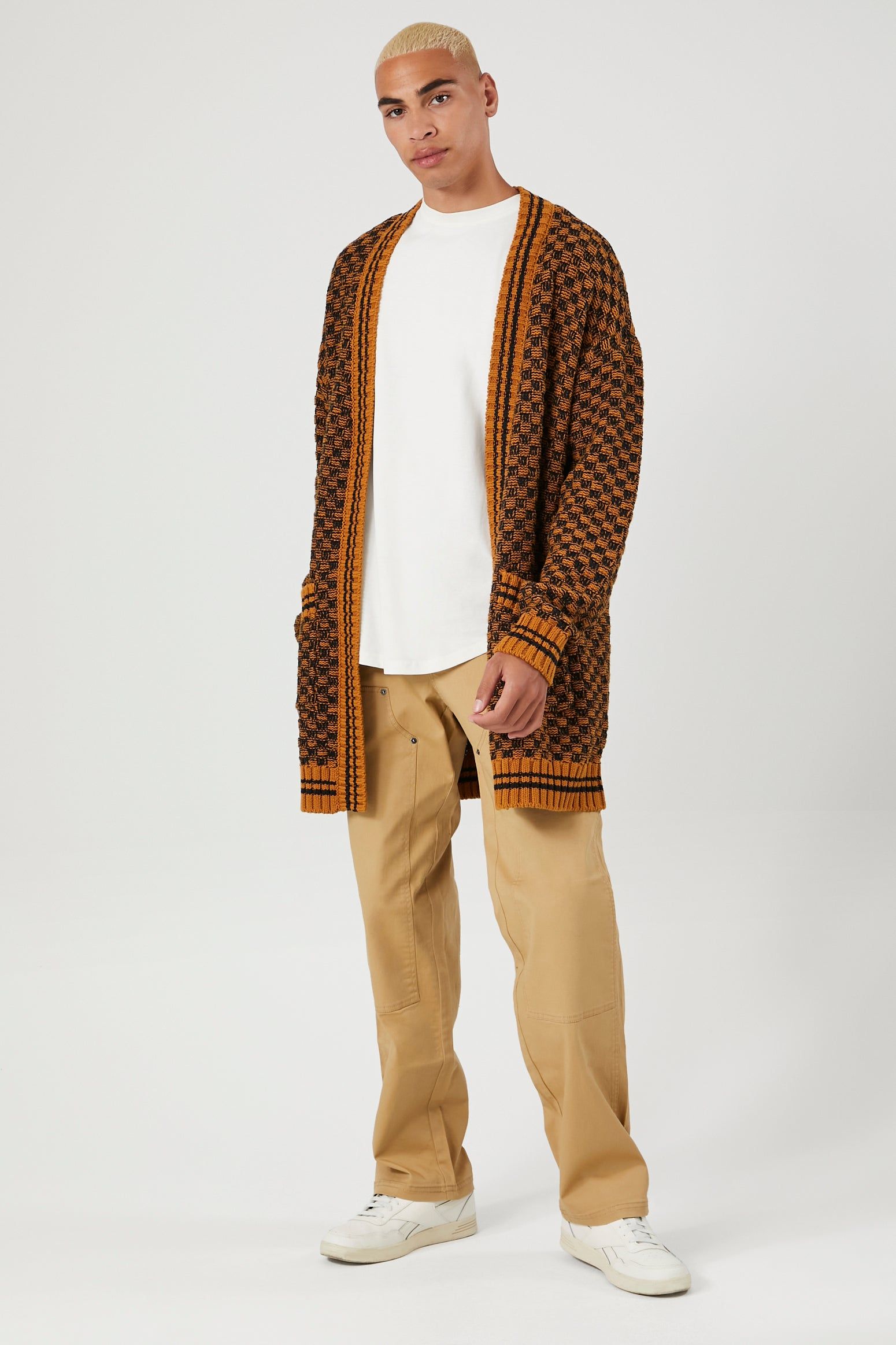 Checkered Cardigan Sweater sold by Urban Planet product image thumbnail 3