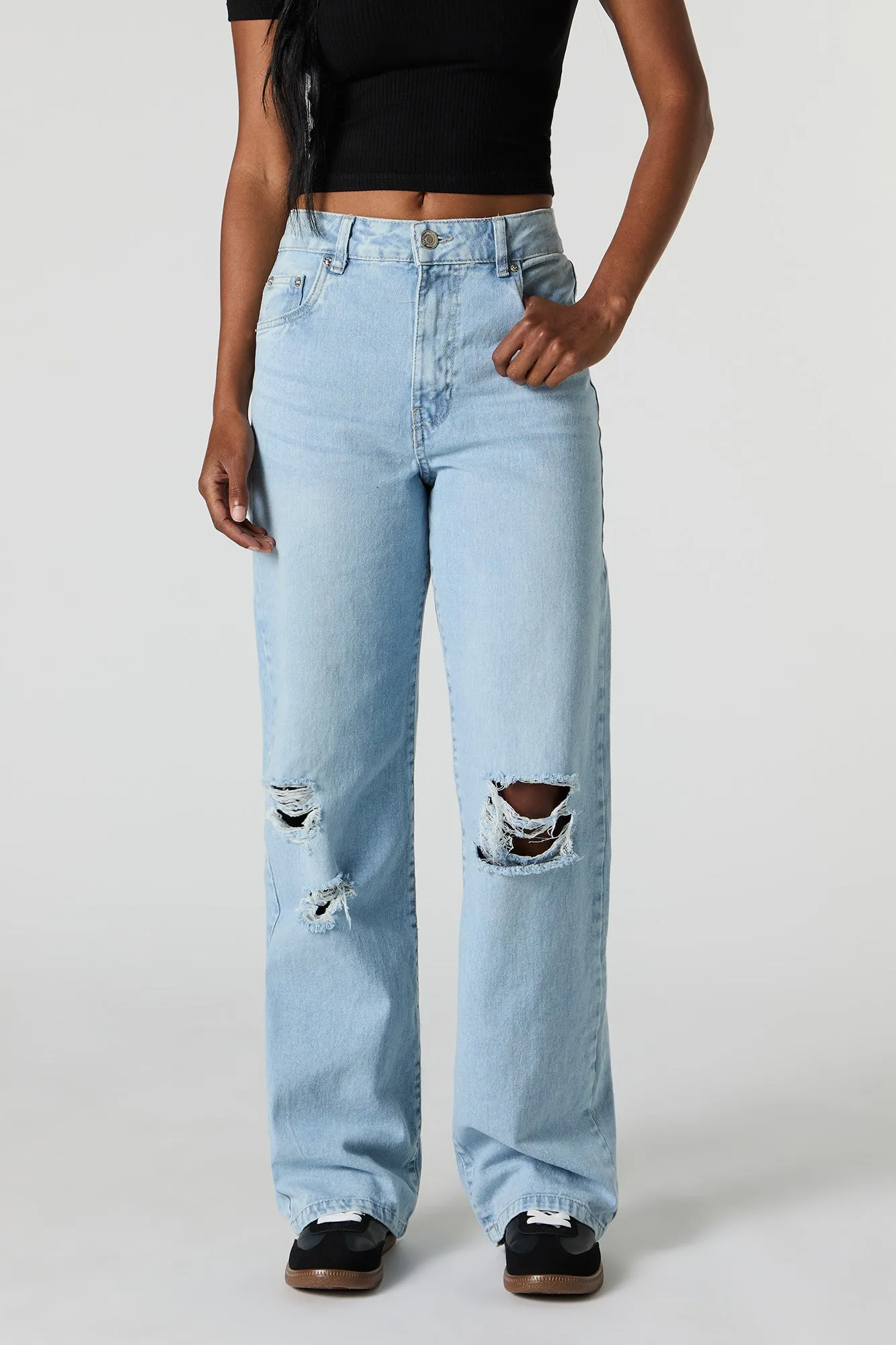 90's High Rise Wide Leg Distressed Jean sold by Urban Planet product image thumbnail 2