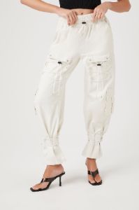 Jogger cargo en denim à taille coulissante sold by Urban Planet