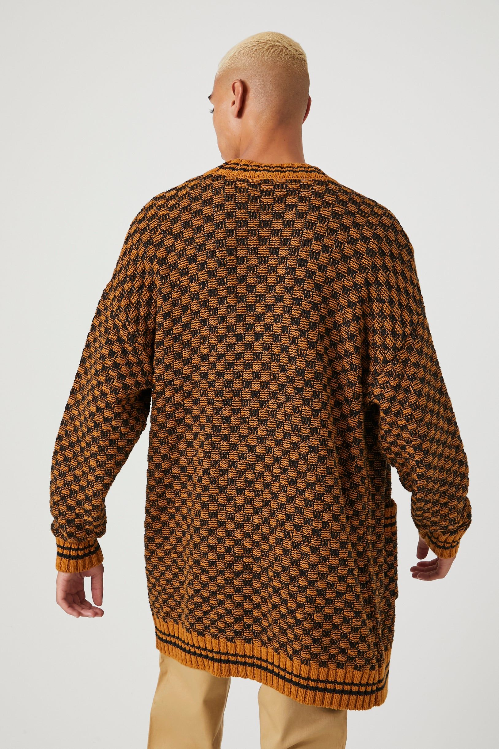 Checkered Cardigan Sweater sold by Urban Planet product image thumbnail 2