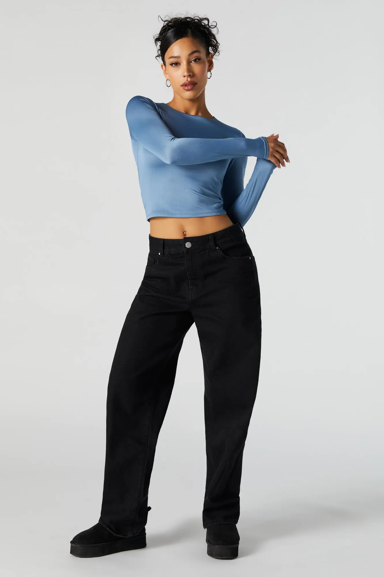 Contour Crewneck Long Sleeve Top sold by Urban Planet product image thumbnail 3