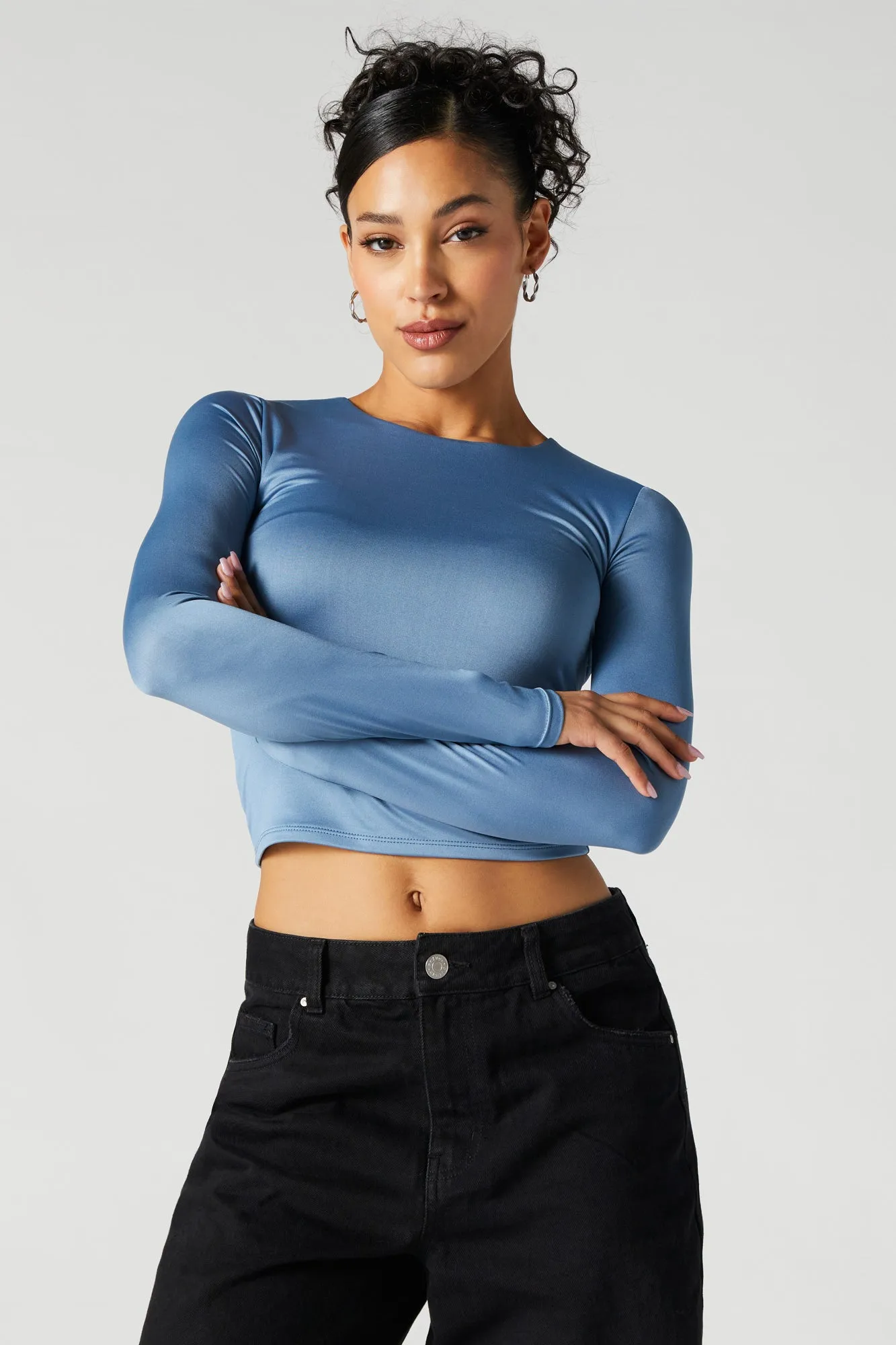 Contour Crewneck Long Sleeve Top sold by Urban Planet