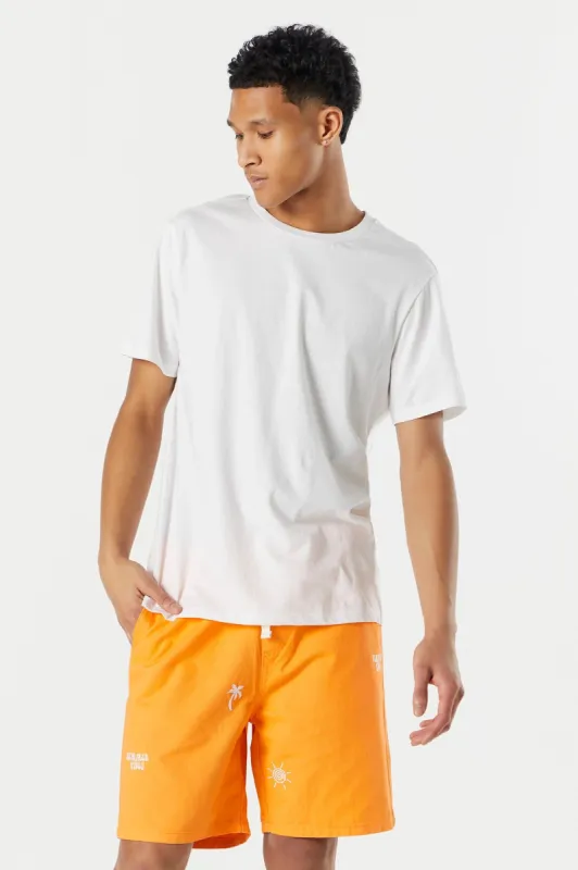 Short avec micromotif brodé Soleil sold by Urban Planet