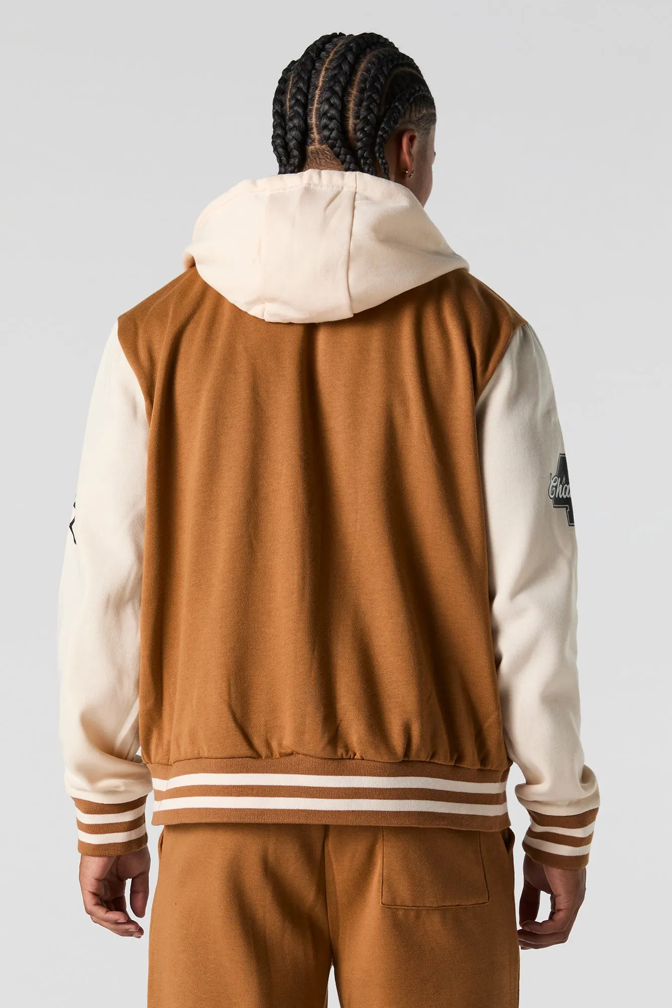 Jacket de style collégien en molleton à broderie P sold by Urban Planet product image thumbnail 2