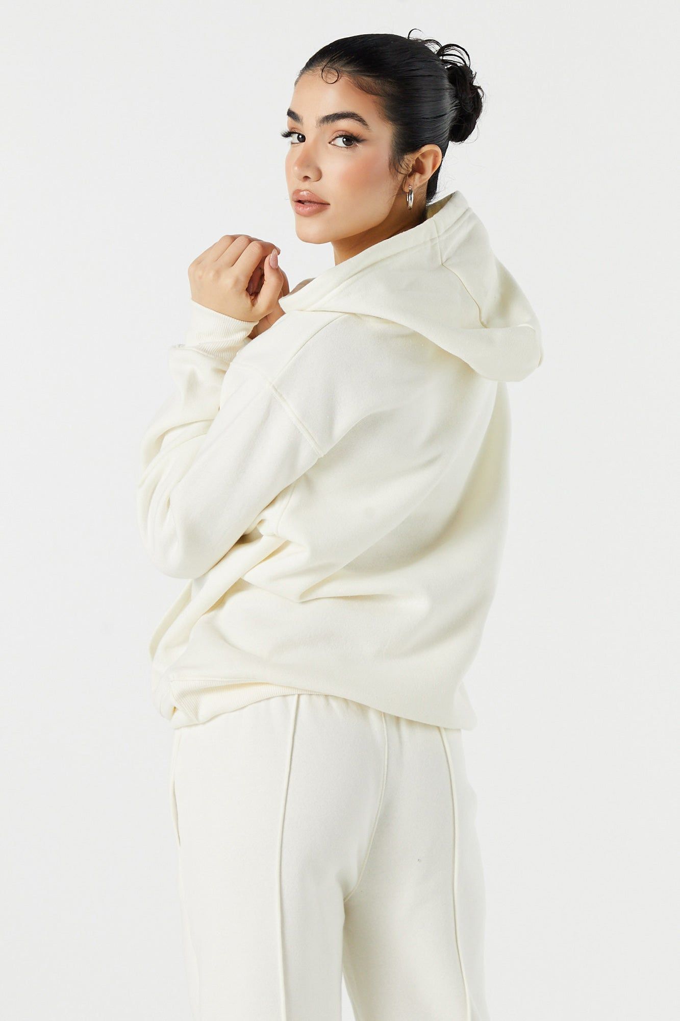 Solid Fleece Oversized Hoodie sold by Urban Planet product image thumbnail 8