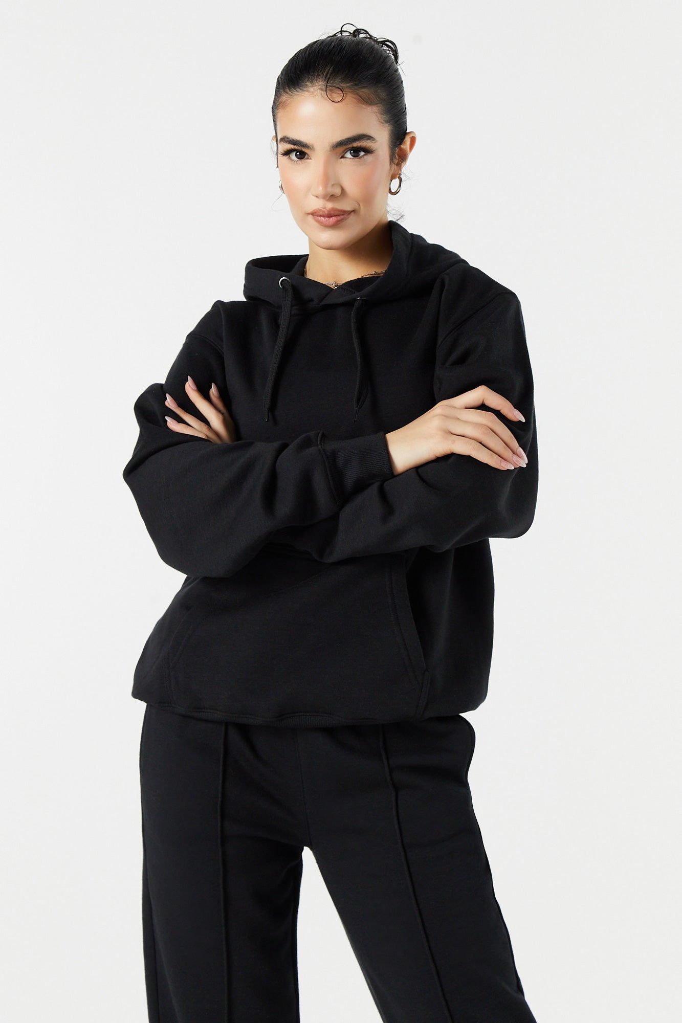 Solid Fleece Oversized Hoodie sold by Urban Planet
