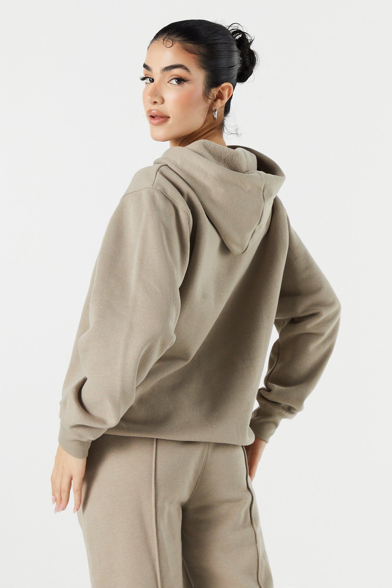 Solid Fleece Oversized Hoodie sold by Urban Planet product image thumbnail 11