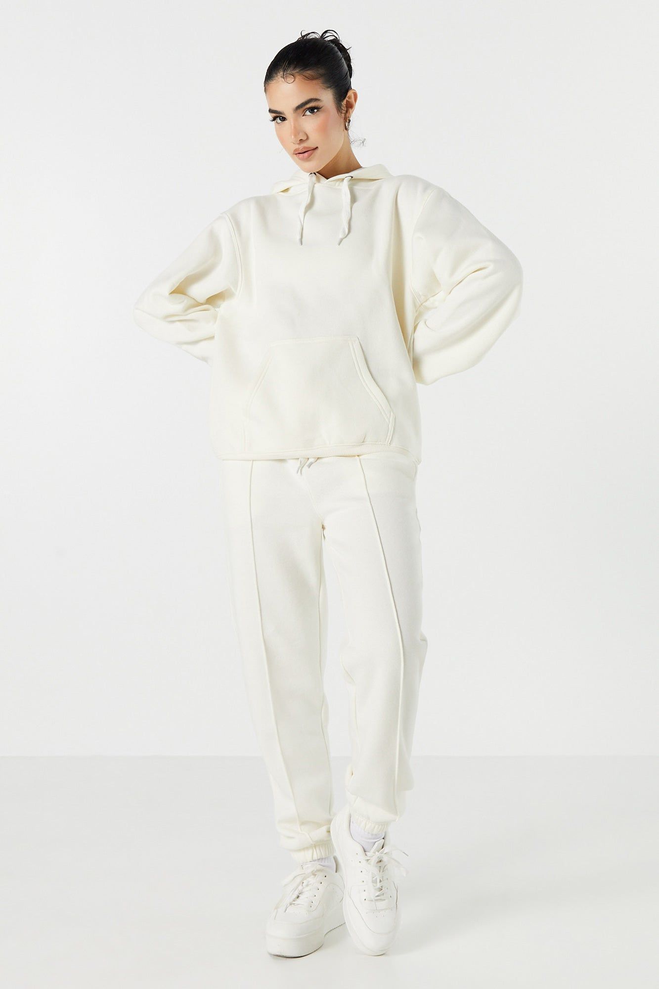 Solid Fleece Oversized Hoodie sold by Urban Planet product image thumbnail 9