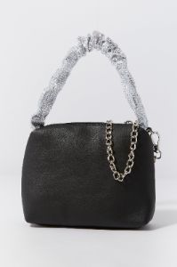 Faux-Leather Rhinestone Handle Purse sold by Urban Planet