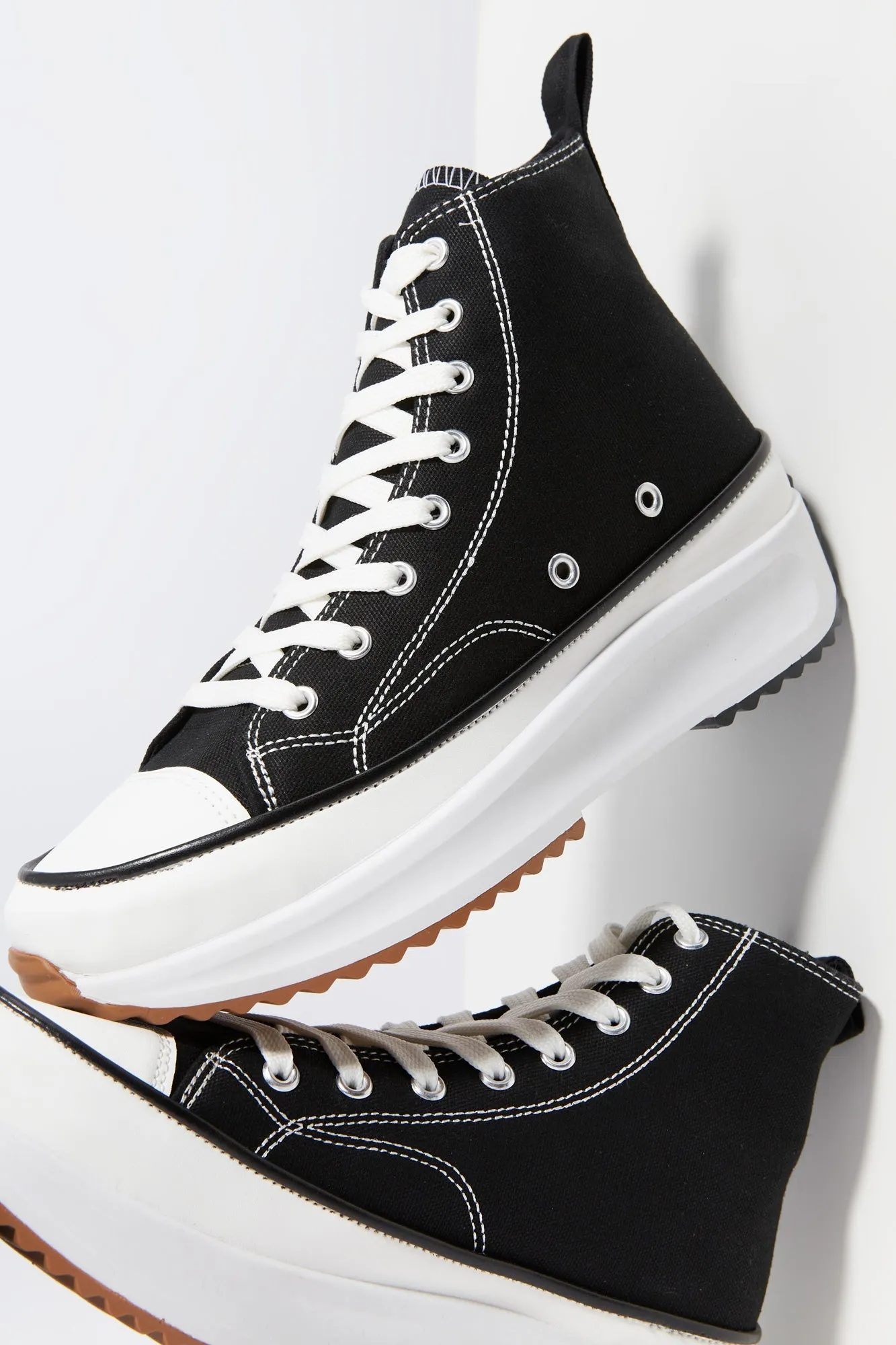 High Top Lace Up Platform Sneaker sold by Urban Planet