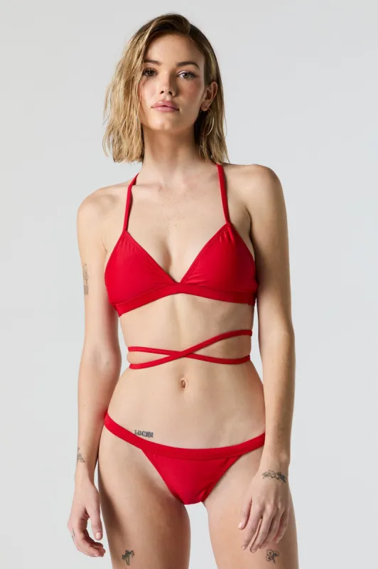 Culotte de bikini triangulaire rouge sold by Urban Planet