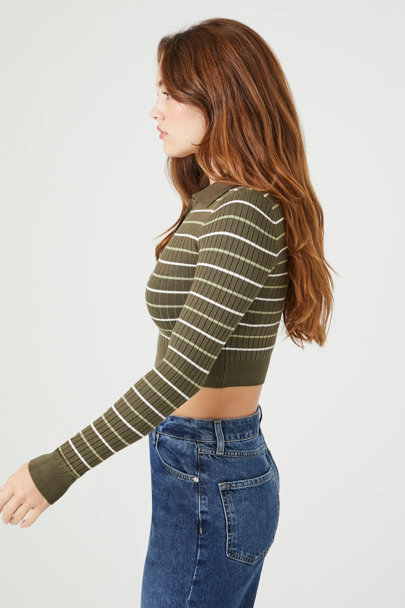 Chandail écourté à rayures sold by Urban Planet product image thumbnail 2