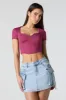 Minijupe cargo en denim avec anneau en D sold by Urban Planet