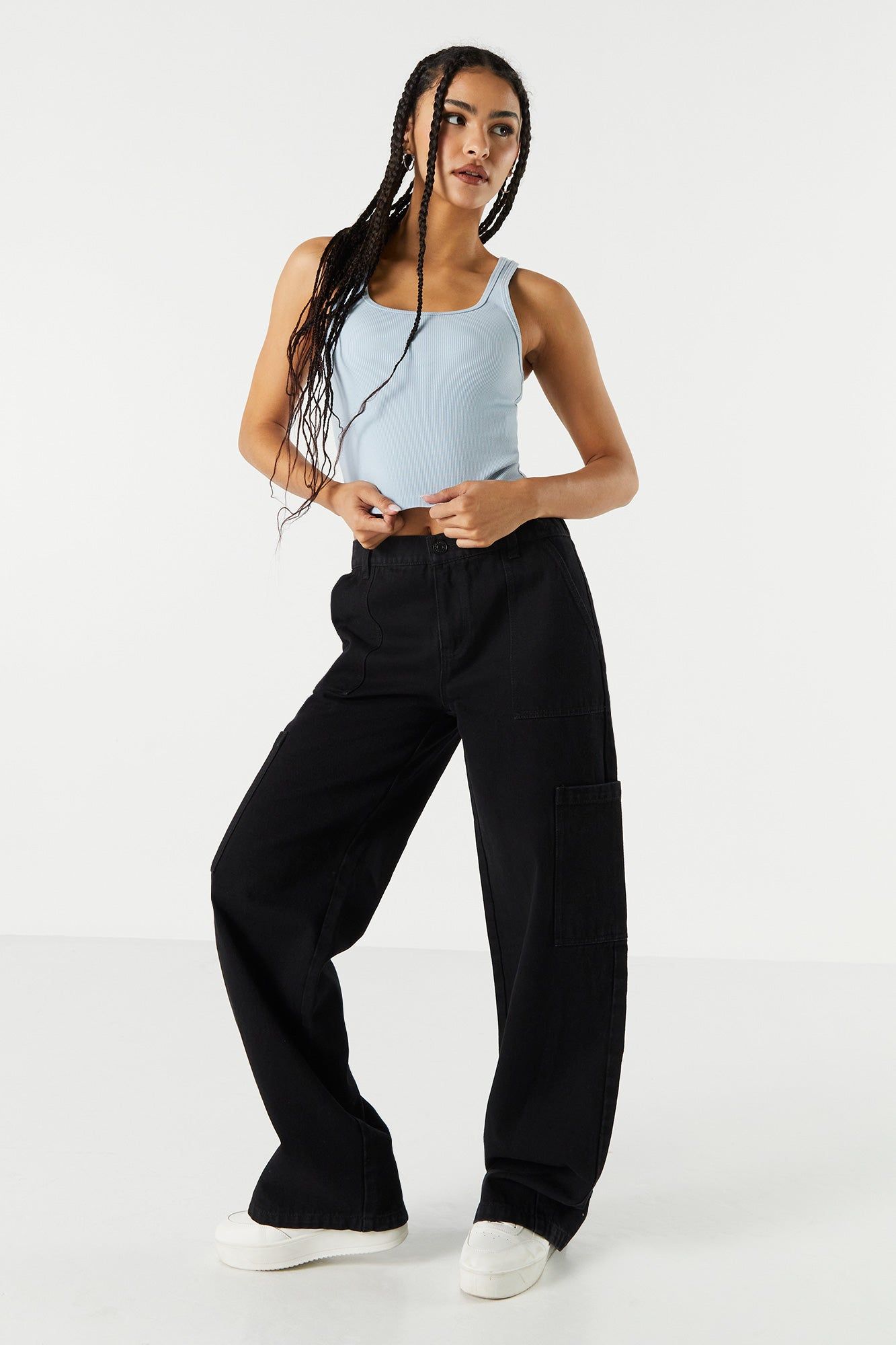 Ribbed Scoop Neck Cropped Tank sold by Urban Planet product image thumbnail 18