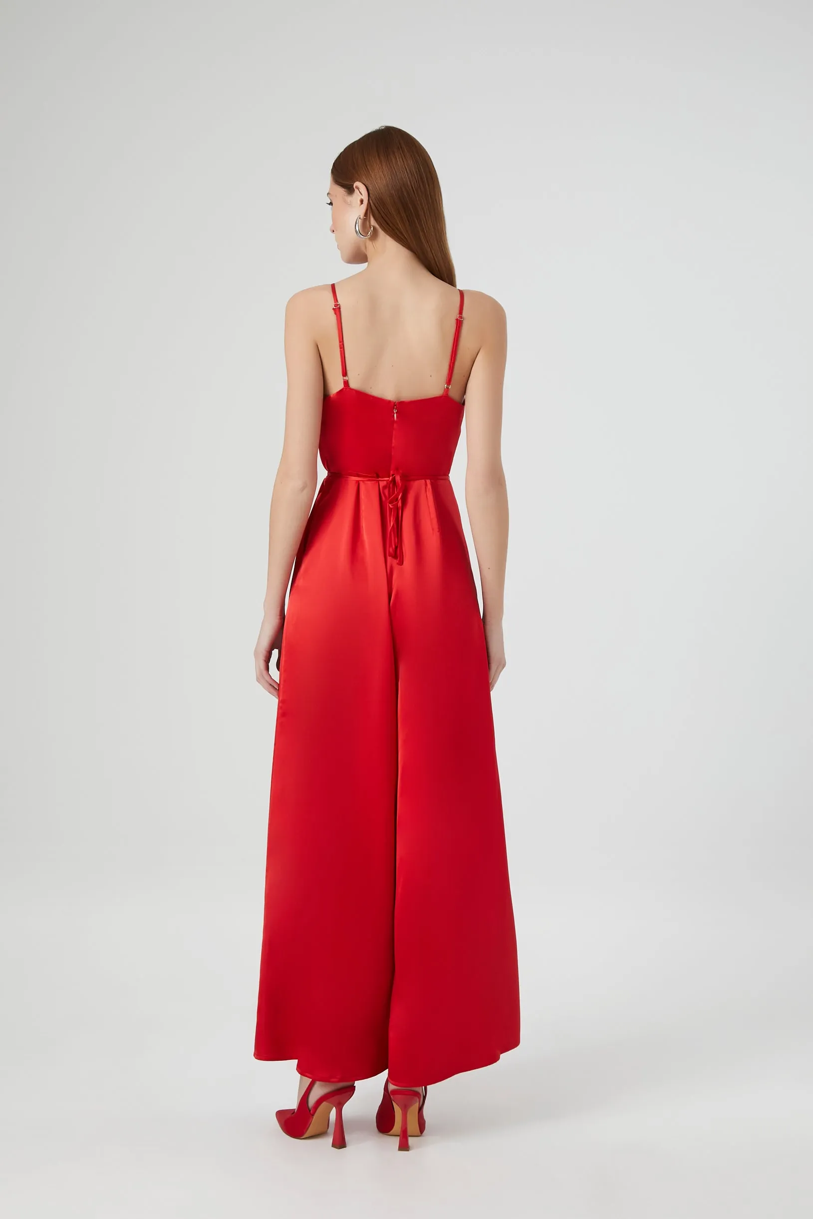 Satin Surplice Wide Leg Jumpsuit sold by Urban Planet product image thumbnail 3