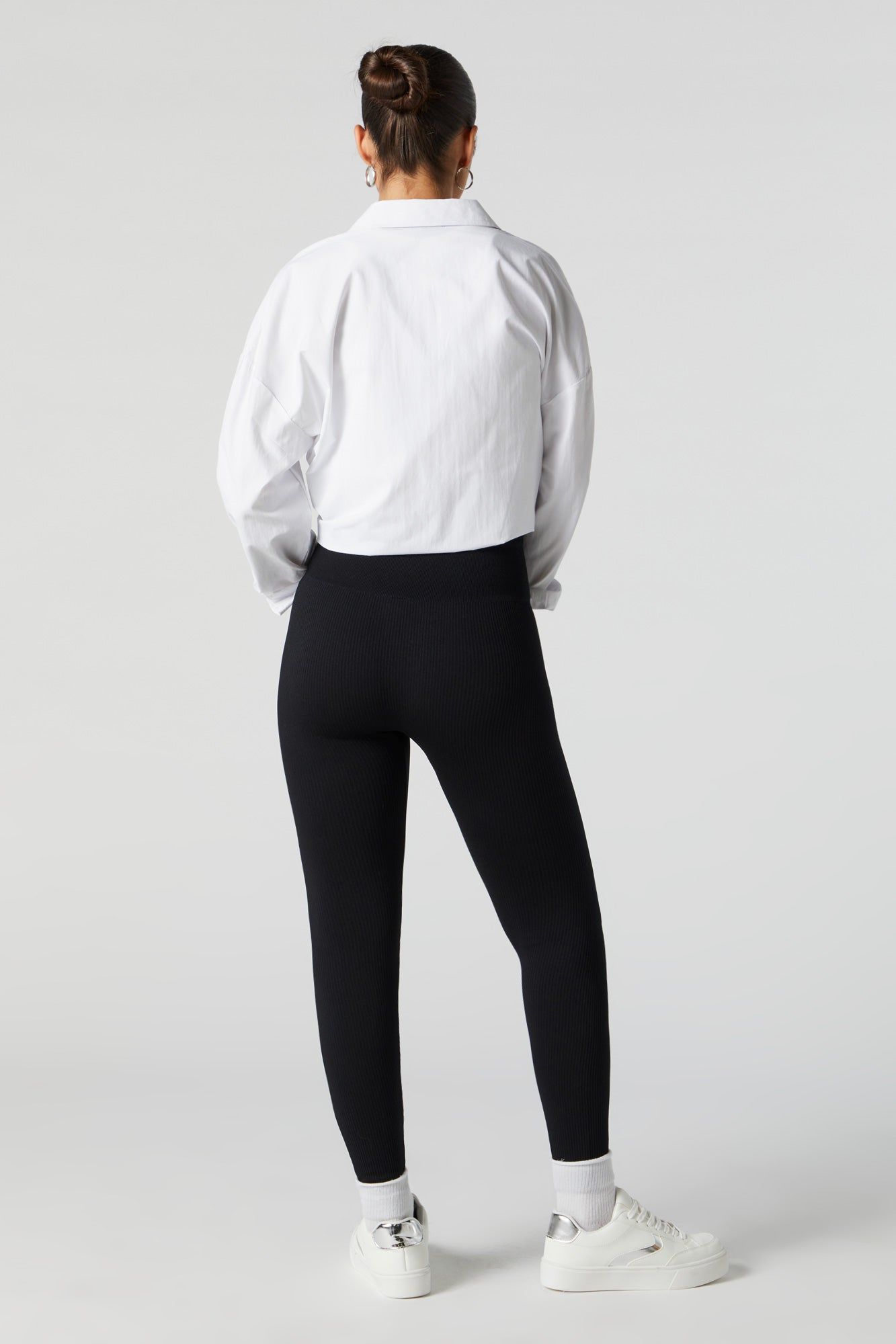 Seamless Ribbed Fleece Legging sold by Urban Planet product image thumbnail 3