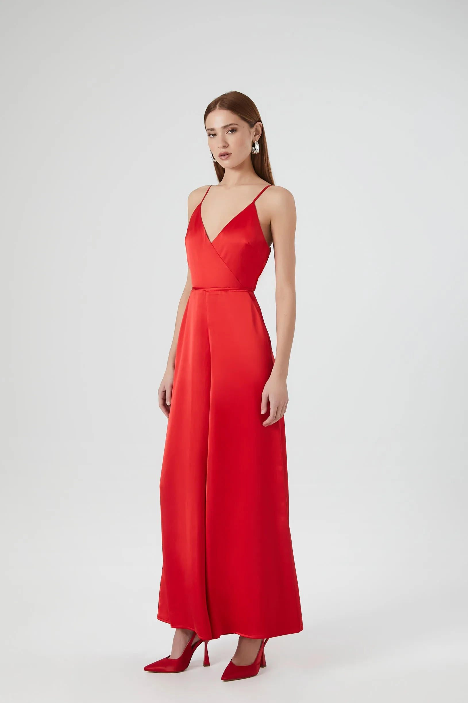 Satin Surplice Wide Leg Jumpsuit sold by Urban Planet product image thumbnail 2