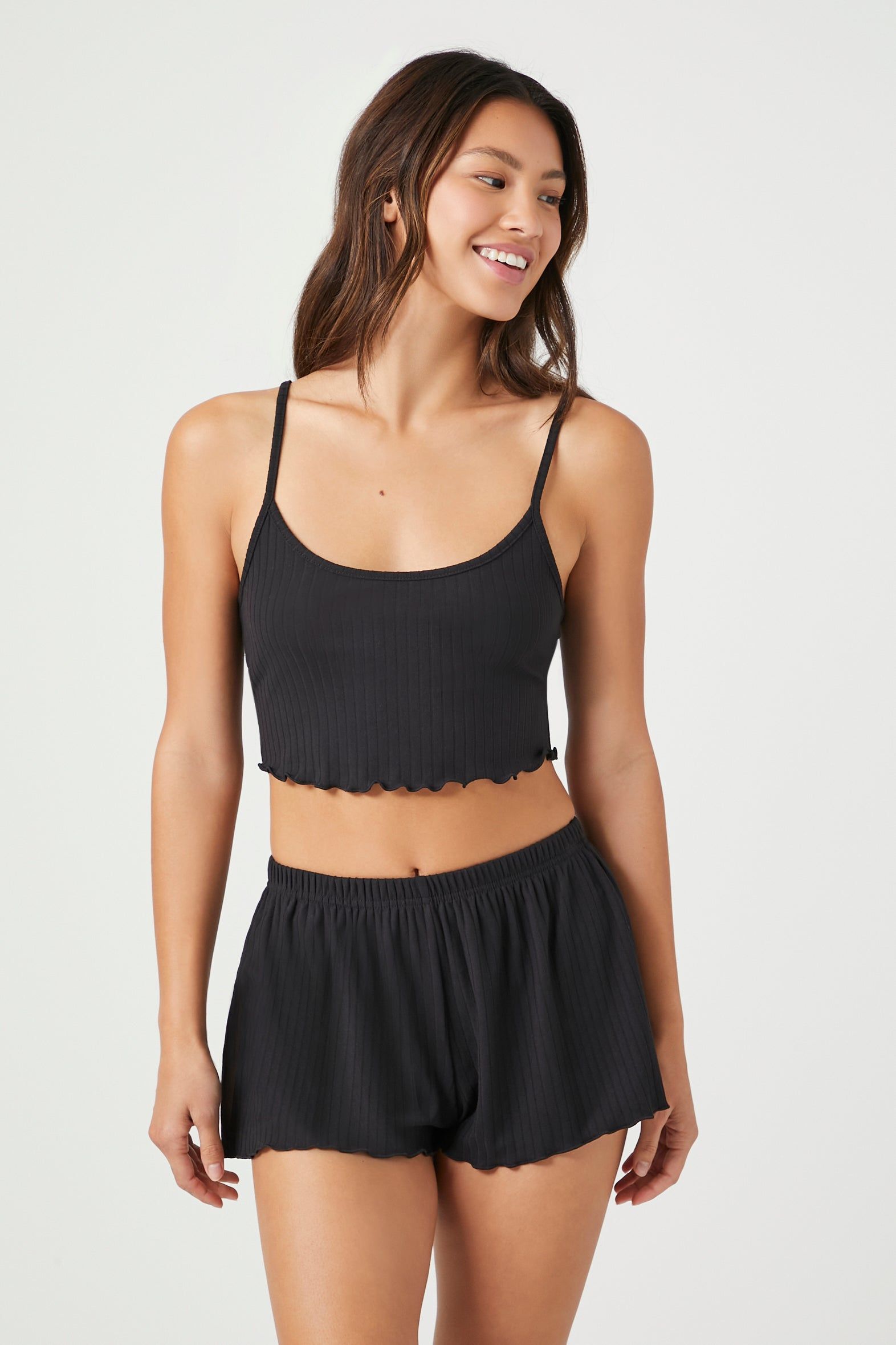 Ribbed Cami and Short 2 Piece Pajama Set sold by Urban Planet