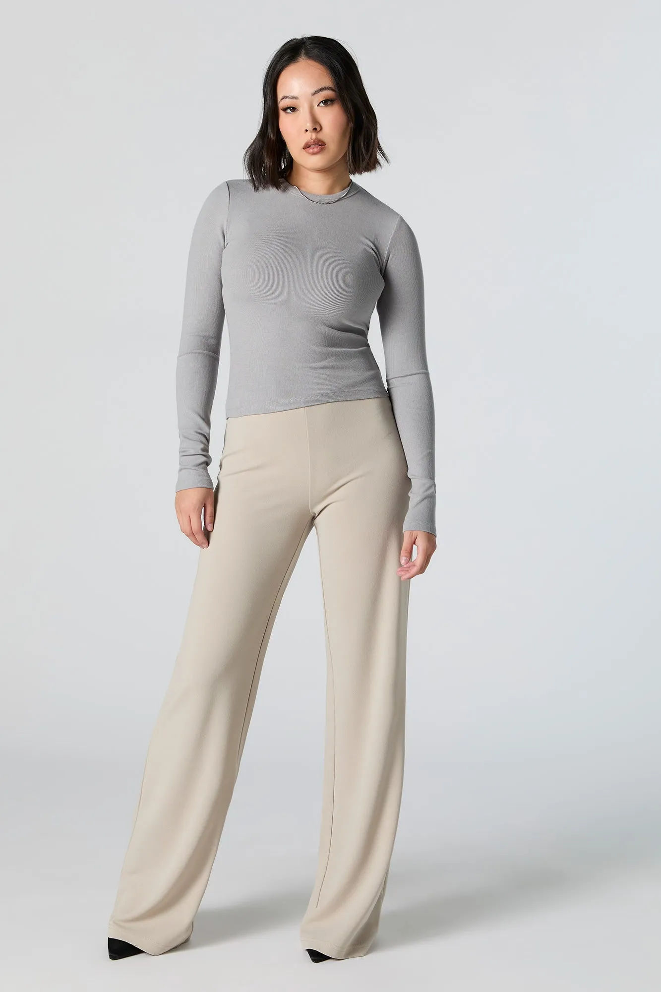 Haut en tricot côtelé à manches longues sold by Urban Planet product image thumbnail 3