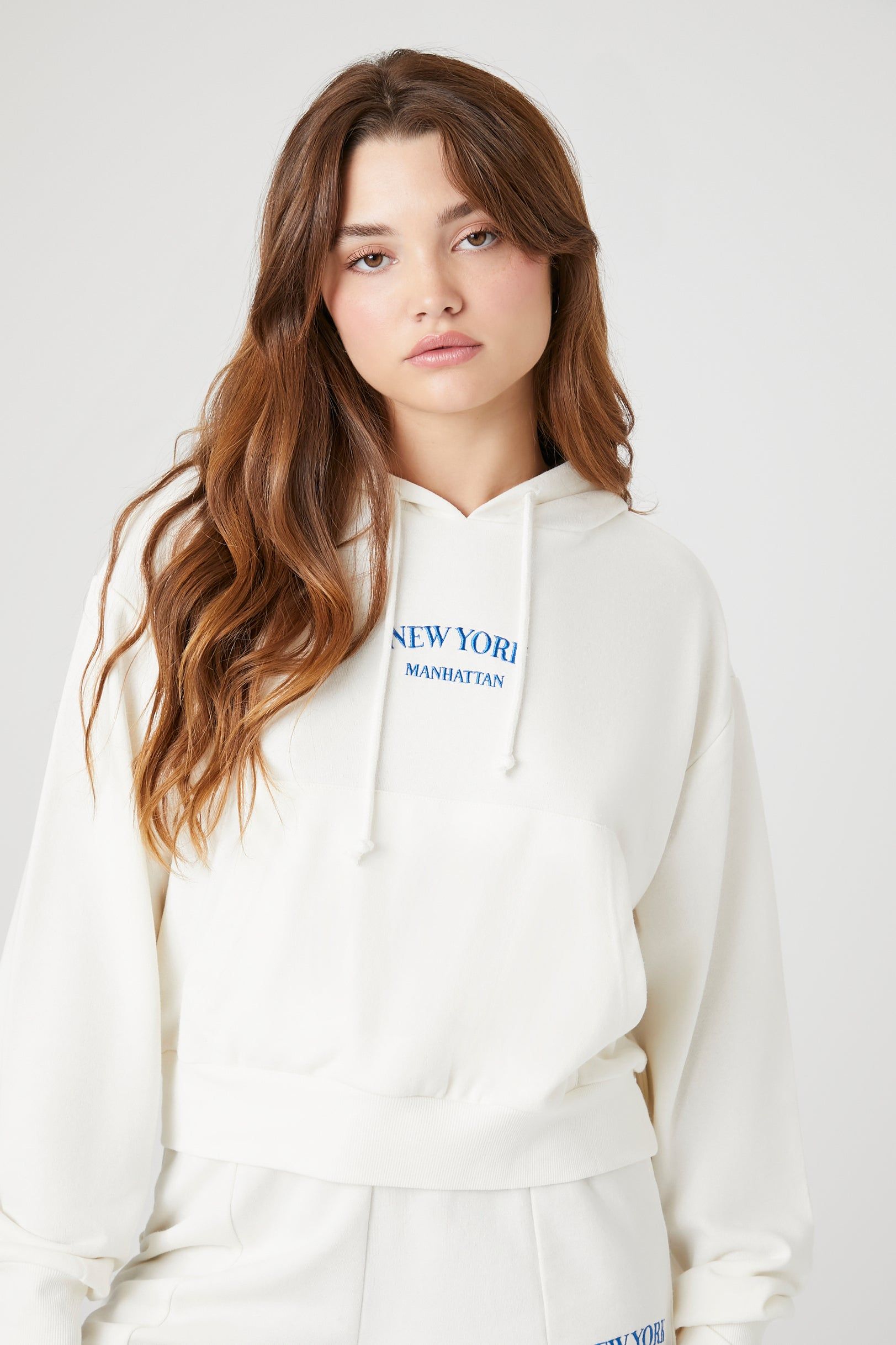 New York Embroidered Fleece Hoodie sold by Urban Planet