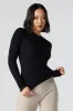 Haut en tricot côtelé à manches longues sold by Urban Planet
