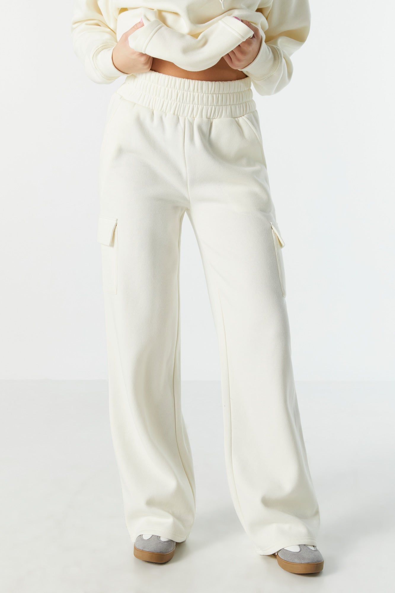 Fleece Wide Leg Cargo Pant sold by Urban Planet product image thumbnail 2