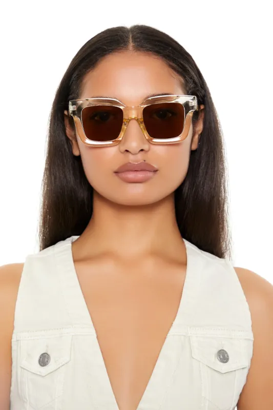 Tinted Thick Square Sunglasses sold by Urban Planet