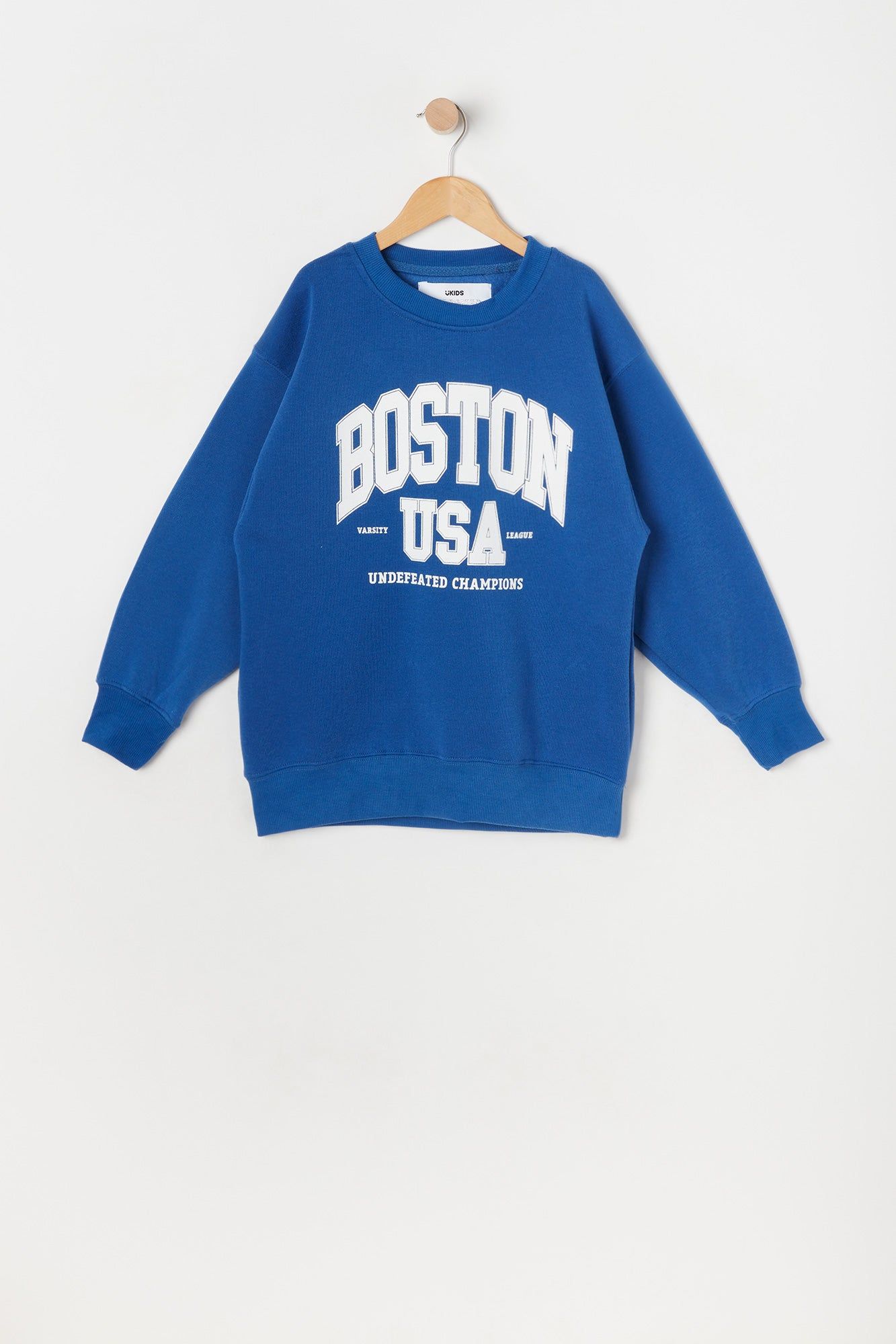 Girls Boston Graphic Oversized Fleece Sweatshirt sold by Urban Planet