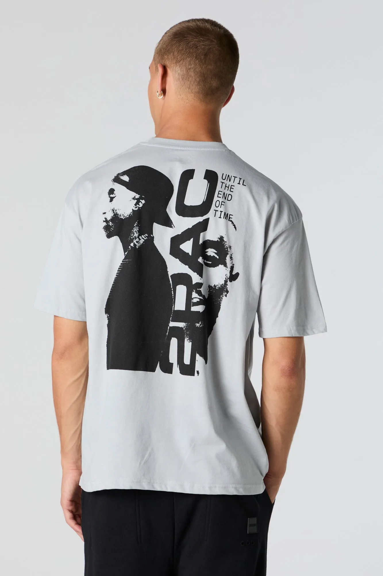 Grey Tupac Til the End of Time Graphic T-Shirt sold by Urban Planet