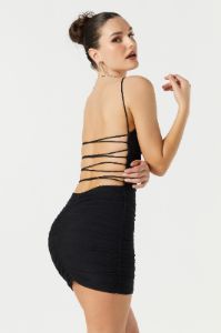 Ruched Strappy Back Mini Dress sold by Urban Planet