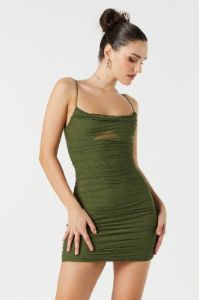 Ruched Strappy Back Mini Dress sold by Urban Planet