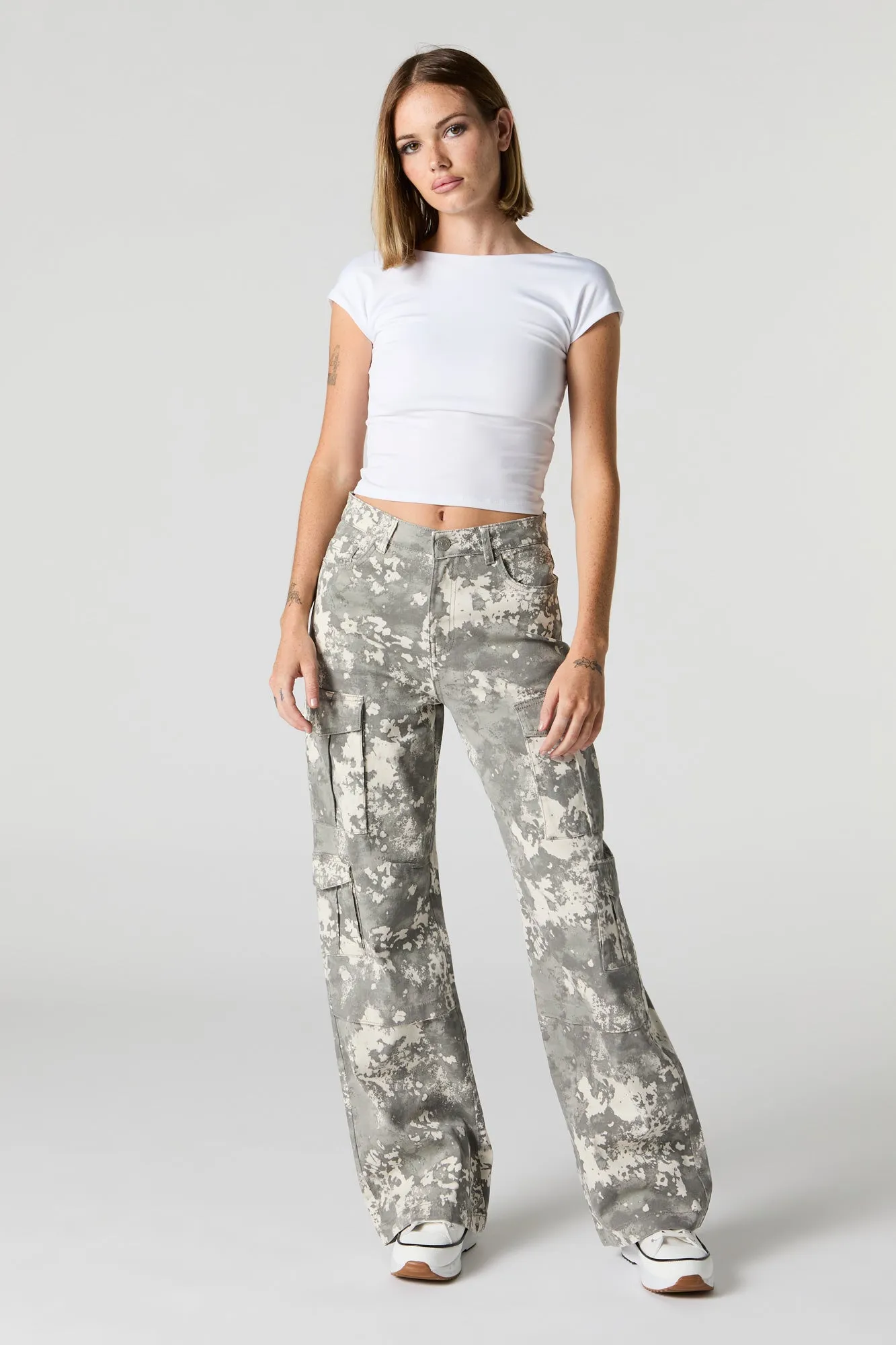 Pantalon cargo à jambe droite avec poches multiples sold by Urban Planet product image thumbnail 4